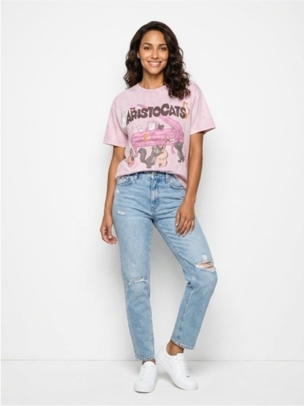 Disney The Aristocats Graphic Tee – Pink Vintage Style